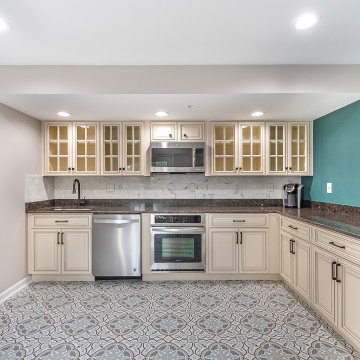 Traditional Basement with a Wetbar and Movie Theater Area , Westminster, MD