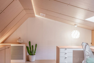 Example of a trendy home office design in DC Metro