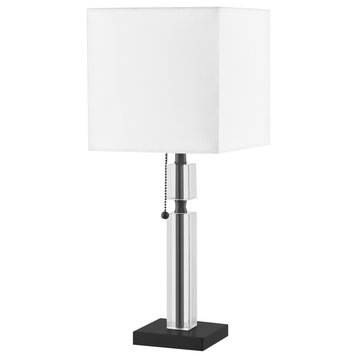 DAINOLITE DM231-MB 1 Light Incandescent Table Lamp Matte Black with White Shade