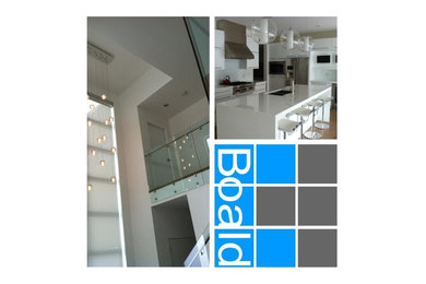 Example of a trendy kitchen design in Edmonton