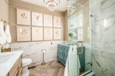Inspiration for a contemporary bathroom remodel in Columbus