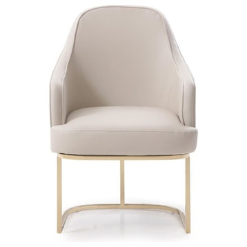 Modrest Tyler Gray and Gold Dining Chair