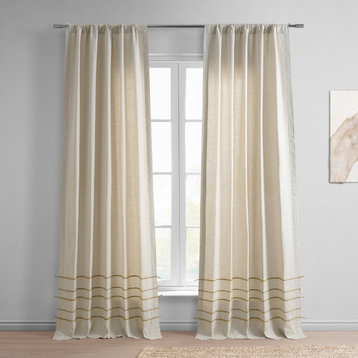 Millstone Modern Hampton Textured Cotton Curtain Single Panel, 50W x 84L
