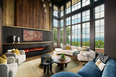 Living room - transitional living room idea in Other