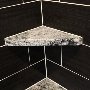 A Timeless Master Bathroom- Black & White Polished