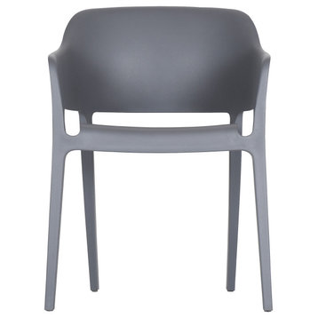 First of A Kind Faro Outdoor Dining Chair Charcoal Gray