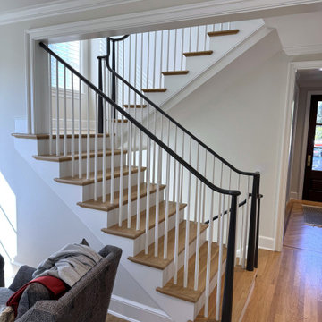 Project #142 | Transitional Staircase with Over-the-Post Balustrade