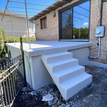 Rénovation de balcon à Mascouche : Resurfaçage à l'acrylique et look moderne