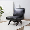 Safavieh Couture Deasha Accent Chair Black / Walnut
