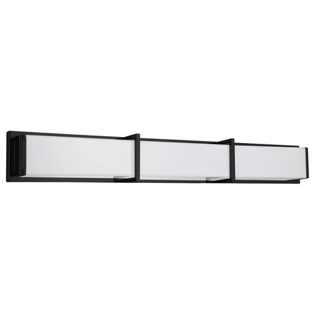 Dainolite VLD-414 Winston 3 Light 40"W LED Bathroom Vanity Light - Matte Black