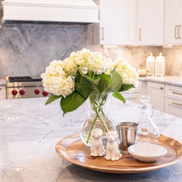 Super White Marble Kitchen