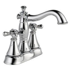 Delta Cassidy Two Handle Centerset Lavatory w/ Metal Pop-Up - Bathroom Sink Faucets