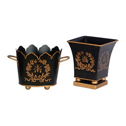 Napoleonic Gold Bee  Cachepots - Area Rugs