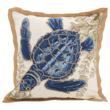 Sea-inspired Space Decorative Throw Pillow, Sea Turtle