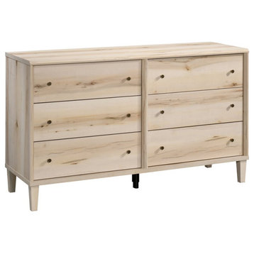 Sauder Willow Place Engineered Wood 6-Drawer Bedroom Dresser in Pacific Maple
