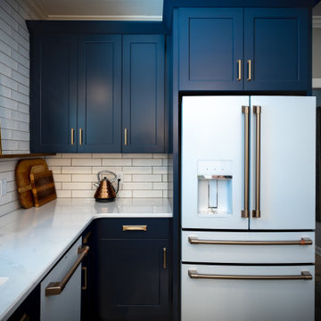 French Blue Franklin Kitchen Before and After