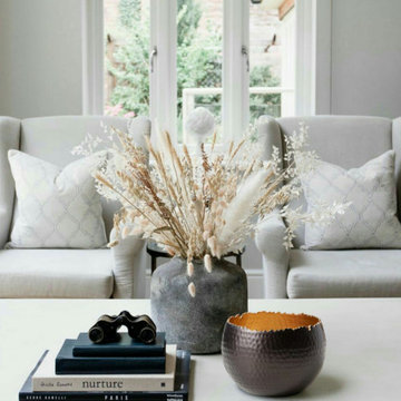 Serene Spaces Living Hammered Copper Finish Decorative Bowl