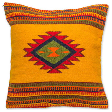 NOVICA Morning Star And Wool Cushion Cover