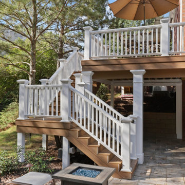 Basement With Exterior Pool & Porch Renovation