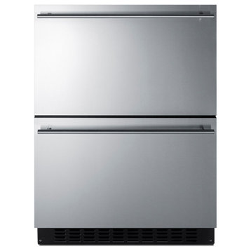 Summit ASDR2414 24"W 3.1 Cu. Ft. Refrigerator Drawers - Stainless Steel
