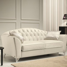 Modern Beige Leather Sofa Collection