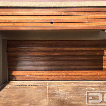 Luxury Ipe Garage Doors & Gates in a Modern Architectural Design