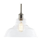 Lucera Industrial Factory Pendant, Brushed Nickel, Fixture Only