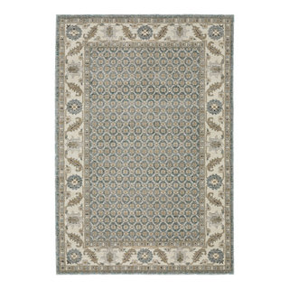 Adeline Rug Adeline Bordered Floral Medallions Blue/ Ivory Area Rug, 10' x 13'2 ...