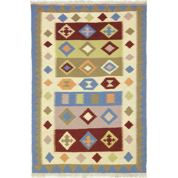 Persian Kilim Fars 5'0"x3'4" Hand Woven Oriental Rug