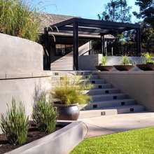 retaining wall and steps