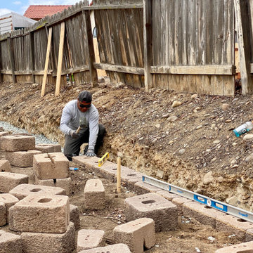 Installing a Country Manor Keystone Wall in Mira Mesa