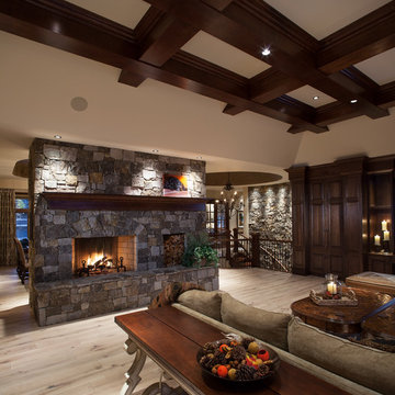Statement Fireplace - Floor to Ceiling Stone