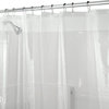 InterDesign Chevron Shower Curtain and Shower Curtain Liner, Gray/Aruba