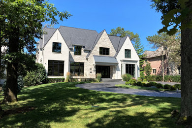 Inspiration for a transitional exterior home remodel in Chicago