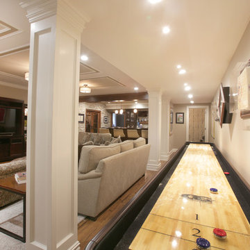 Family Rustic Basement Retreat
