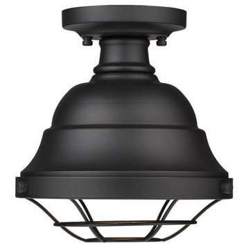 Golden Lighting 7316-OSF NB Bartlett, 1 Light Outdoor Semi-Flush 8.63 Inc