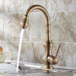 Antique Brass Kitchen tap (Antique Copper Finish) T-1705A - Kitchen Faucets