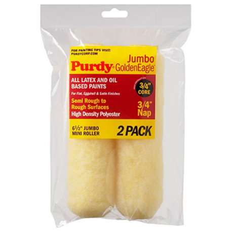 Purdy® 140626024 Golden Eagle™ Jumbo Mini Roller Cover, 6-1/2", 3/4" Nap, 2-Pack