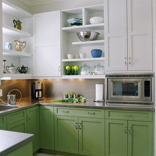 75 Beautiful Traditional Kitchen With Stainless Steel Countertops