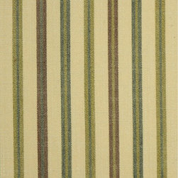 Fern Green Hudson Yarn Dyed Striped Blackout Fabric - Upholstery Fabric