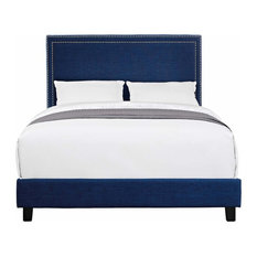 50 Most Por Platform Beds For 2018 Houzz Mod Adrano Upholstered Platform Bed Blue Queen Beds