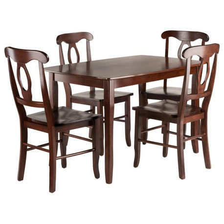 Inglewood 5-PC Set Dining Table With 4 Key Hole Back Chairs