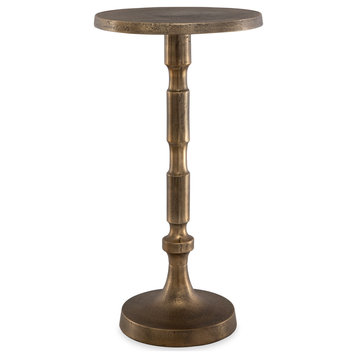 Contemporary Traditional 24" Antique Brass Accent Furniture
