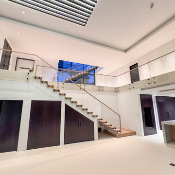 Project #126 | Contemporary Staircases with Integrated LEDs & Glass Railing