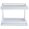 Danya B. Wall Mount 2-Tier Shelving Unit With Towel Rack and Removable Trays