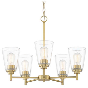 Designers Fountain 95785 Westin 5 Light 24"W Chandelier - Brushed Gold