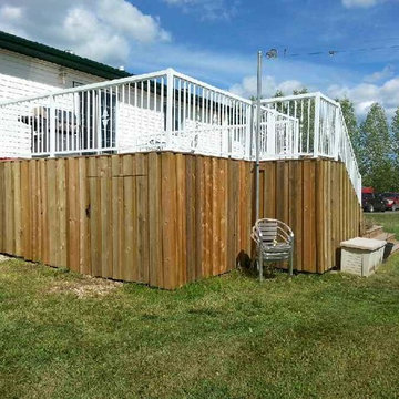 Two-tier pressure treated 5/4 decking