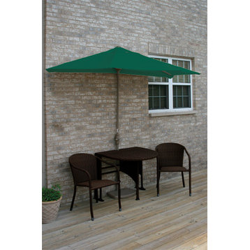 5-Piece Adena All-Weather Wicker Set With off-The-Wall Brella