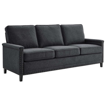 Ashton Upholstered Fabric Sofa - Charcoal EEI-4982-CHA