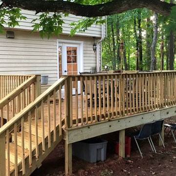 Deck built as well as replace window with door